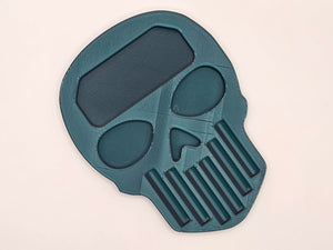 Skull Pinning Tray - Teal/Black (Silky)